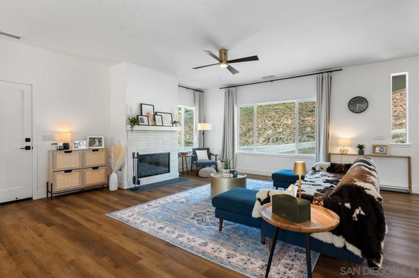 Fireplace, Interior, Wood Texture Flooring