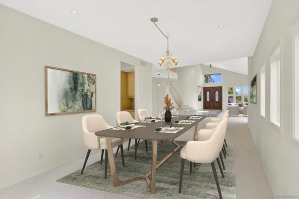 Dining room, Interior, Pendant Lights, Recessed Lighting