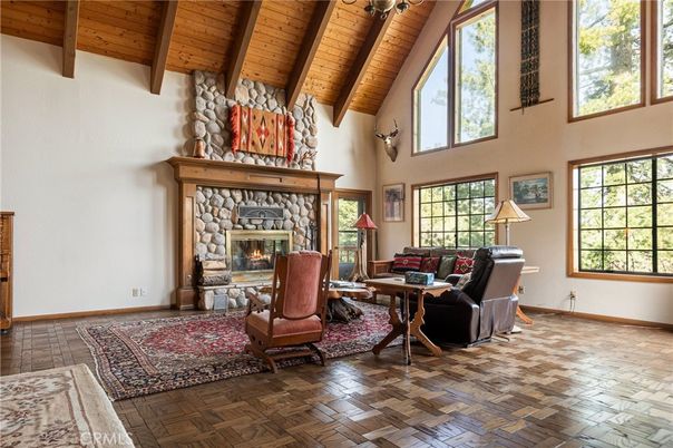 Fireplace, Interior, Living room, Wooden Beams, Wooden Ceilings, Wood Texture Flooring