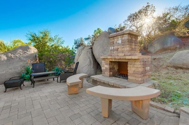 Backyard, Exterior, Fireplace