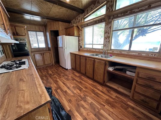 Interior, Kitchen, Wooden Beams, Wood Texture Flooring