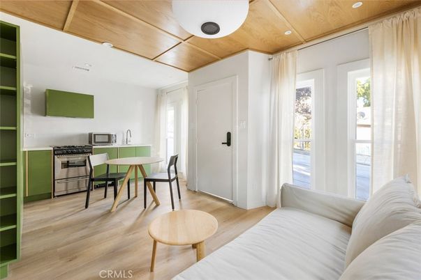 Dining room, Interior, Living room, Recessed Lighting, Wooden Ceilings, Wood Texture Flooring