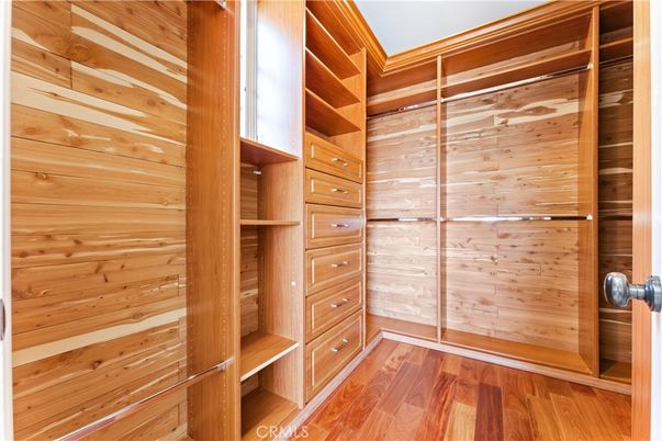 Interior, Walk-in Closets, Wood Texture Flooring, Wooden Walls