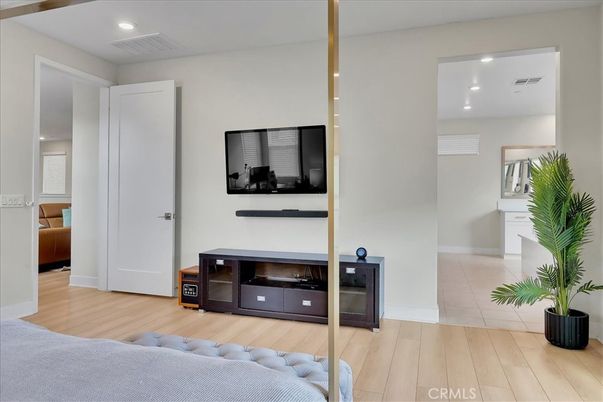 Fireplace, Interior, Recessed Lighting, Wood Texture Flooring