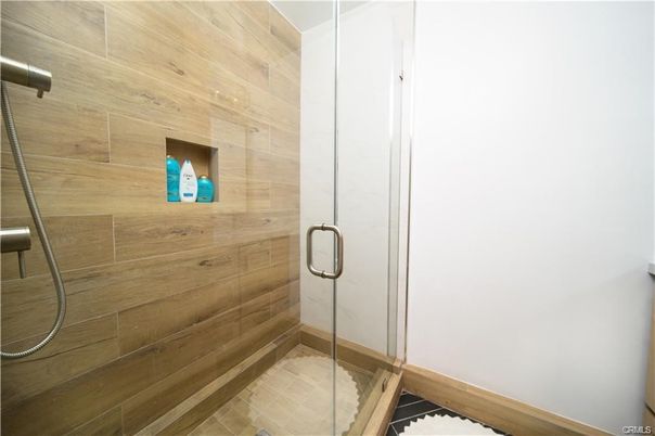 Bathroom, Glass Shower, Interior, Wooden Walls