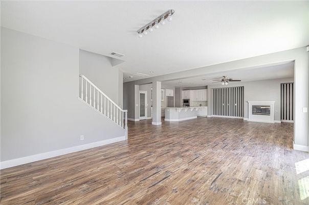 Empty room, Fireplace, Interior, Wood Texture Flooring