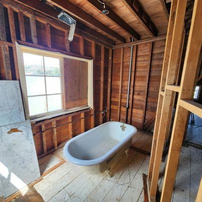 Bathroom, Free Standing Baths, Interior, Wooden Beams, Wooden Ceilings, Wood Texture Flooring, Wooden Walls