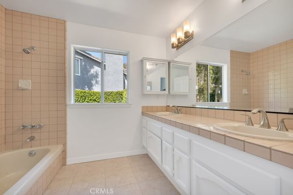 Bathroom, Dual Sink Vanities, Interior, Tile Countertops