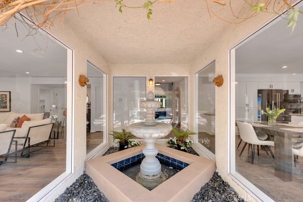 Dining room, Interior, Kitchen, Living room, Recessed Lighting, Stainless Steel Appliances, Wood Texture Flooring