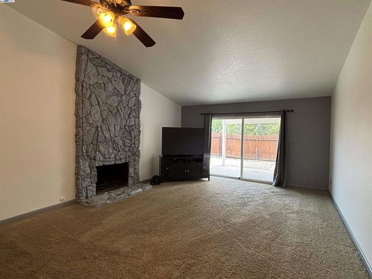 Empty room, Fireplace, Interior, Stone Walls