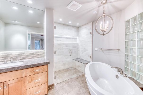 Bathroom, Dual Sink Vanities, Free Standing Baths, Glass Shower, Interior, Pendant Lights, Recessed Lighting