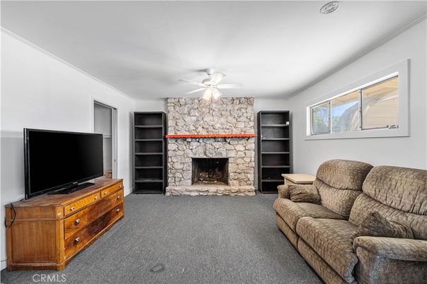 Fireplace, Interior, Living room, Stone Walls