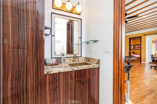 Bathroom, Billiard Table, Game Room, Interior, Wood Texture Flooring