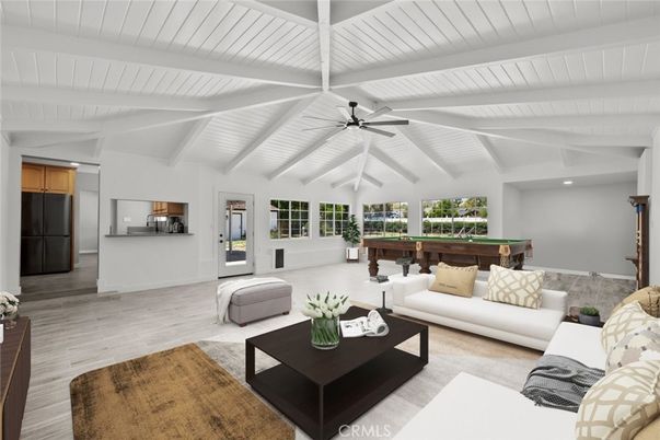 Billiard Table, Game Room, Interior, Living room, Recessed Lighting, Wood Texture Flooring