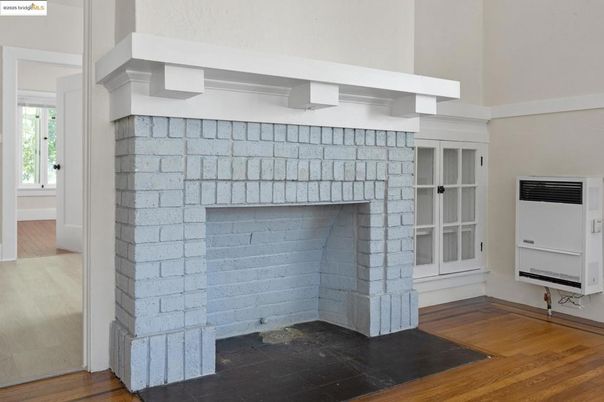 Fireplace, Interior, Stone Walls, Wood Texture Flooring