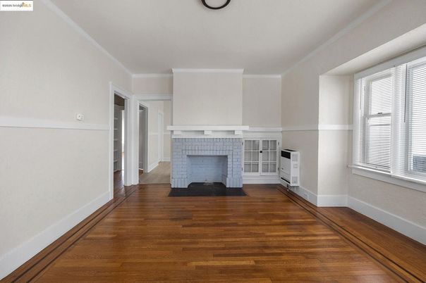 Empty room, Fireplace, Interior, Wood Texture Flooring
