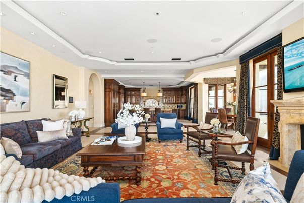 Dining room, Fireplace, Interior, Living room, Pendant Lights, Recessed Lighting