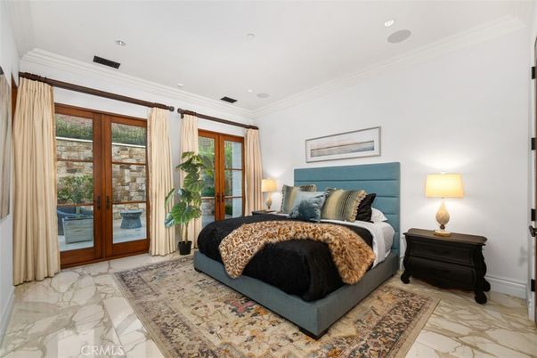 Bedroom, Interior, Marble, Recessed Lighting