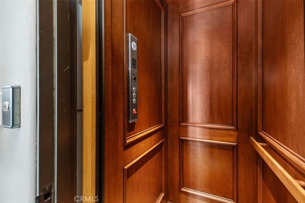 Elevator, Interior, Wooden Walls