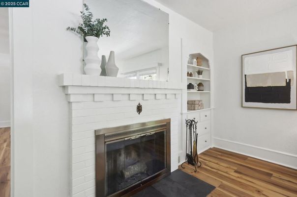 Fireplace, Interior, Wood Texture Flooring