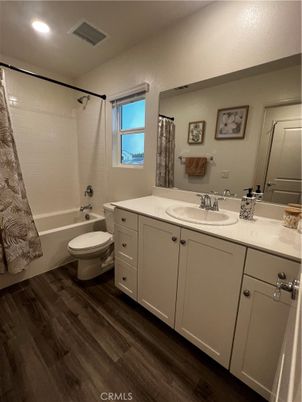 Bathroom, Interior, Recessed Lighting, Wood Texture Flooring