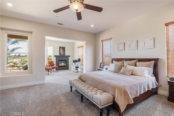 Bedroom, Fireplace, Interior, Recessed Lighting