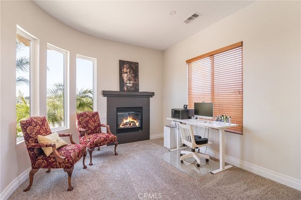 Fireplace, Home Office, Interior