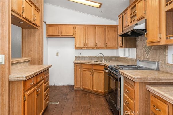 Interior, Kitchen, Wood Texture Flooring