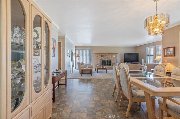 Chandelier, Dining room, Fireplace, Interior, Living room