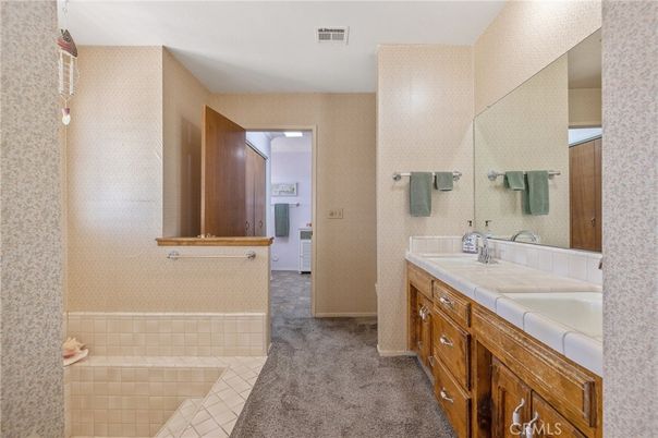 Bathroom, Dual Sink Vanities, Interior, Tile Countertops
