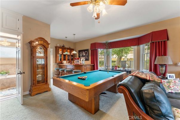 Billiard Table, Game Room, Interior, Pendant Lights