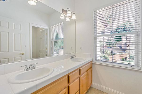 Bathroom, Dual Sink Vanities, Interior, Tile Countertops