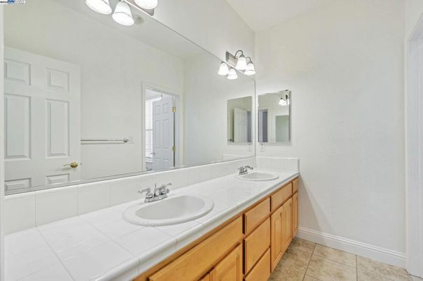 Bathroom, Dual Sink Vanities, Interior, Tile Countertops