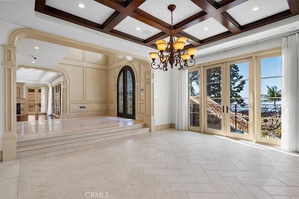 Chandelier, Interior, Recessed Lighting, Wooden Beams