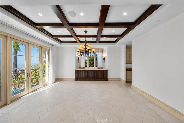 Chandelier, Interior, Recessed Lighting, Wooden Beams
