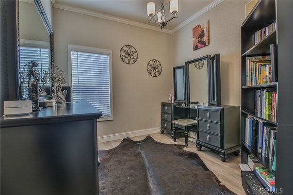 Chandelier, Home Office, Interior, Wood Texture Flooring