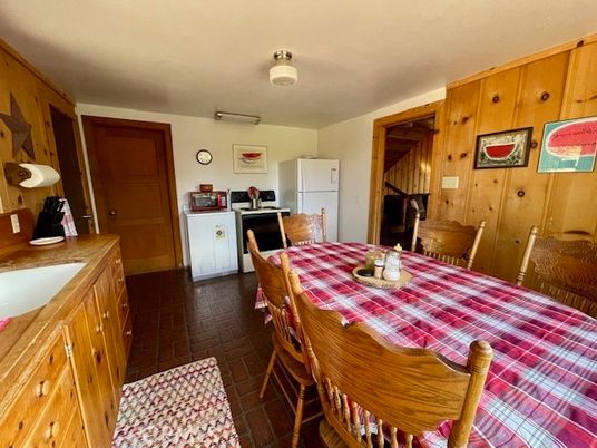 Dining room, Interior, Kitchen, Wood Texture Flooring, Wooden Walls