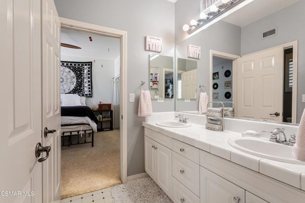 Bathroom, Dual Sink Vanities, Interior, Tile Countertops