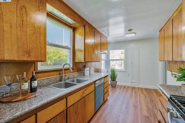 Interior, Kitchen, Wood Texture Flooring