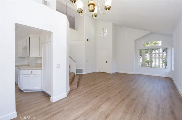 Chandelier, Empty room, Interior, Wood Texture Flooring