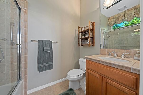 Bathroom, Glass Shower, Interior, Tile Countertops