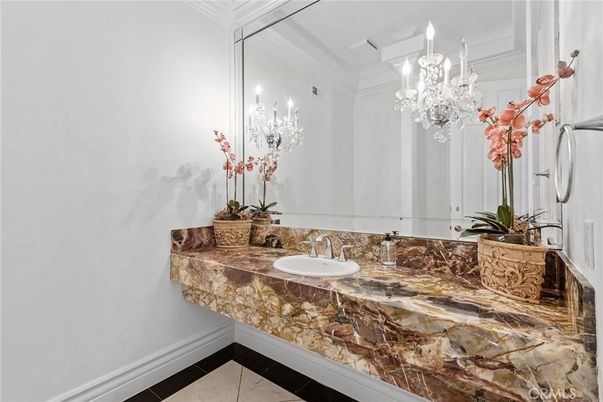 Bathroom, Chandelier, Interior