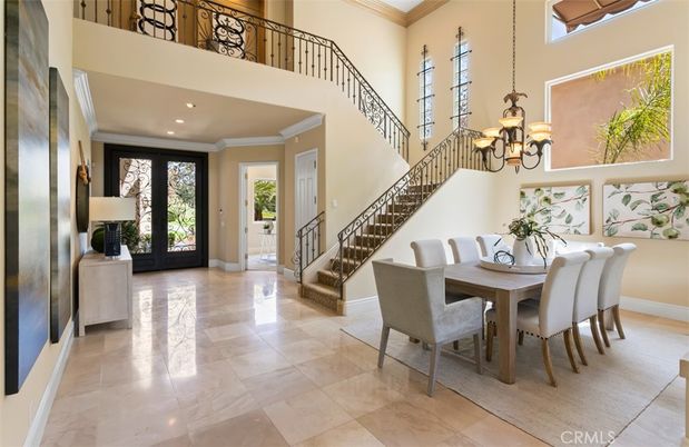 Chandelier, Dining room, Interior, Recessed Lighting