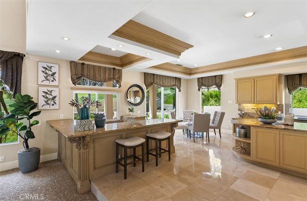 Dining room, Interior, Kitchen, Recessed Lighting