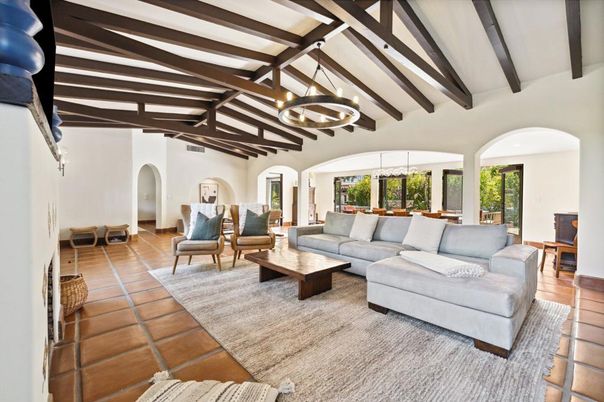 Chandelier, Interior, Living room, Pendant Lights, Wooden Beams