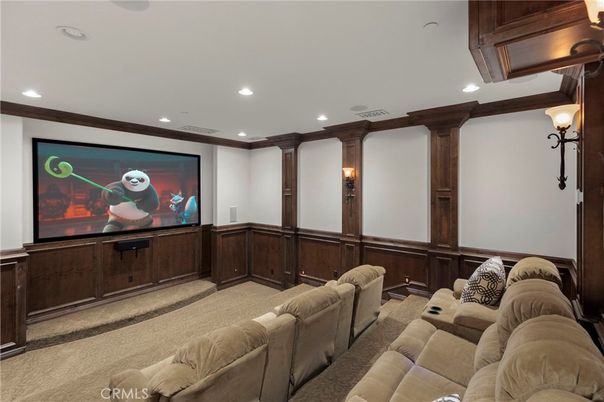 Home Theatre Room, Interior, Projection Screen, Recessed Lighting, Theatre Room