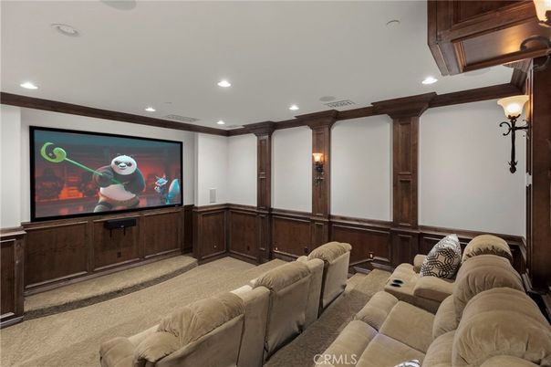 Home Theatre Room, Interior, Projection Screen, Recessed Lighting, Theatre Room