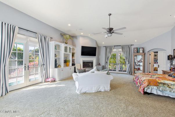 Bedroom, Fireplace, Interior, Recessed Lighting