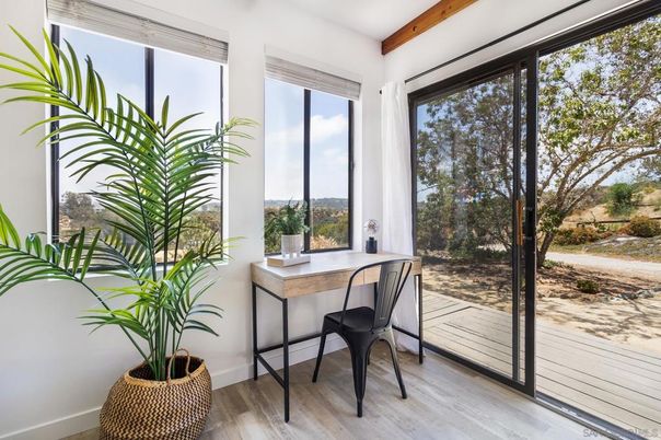 Home Office, Interior, Wooden Beams, Wood Texture Flooring