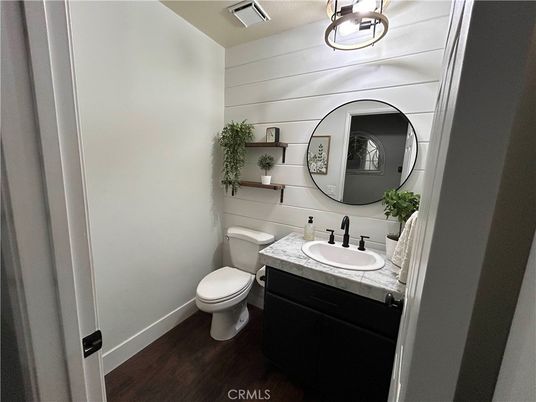 Bathroom, Interior, Tile Countertops, Wood Texture Flooring